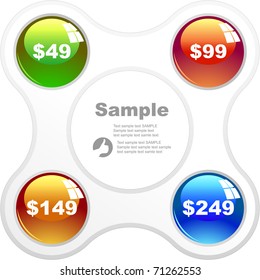 Design-Element für Vektorverkauf einzeln auf weißem Hintergrund.
