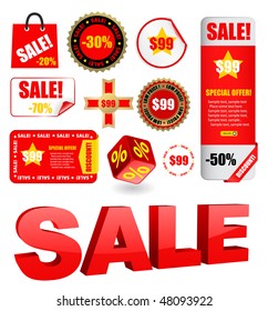 vector sale design elements set