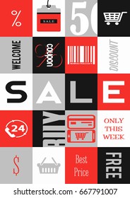 Vector Sale Discounts Poster
