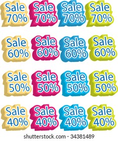 vector sale icons