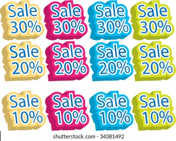 vector sale icons