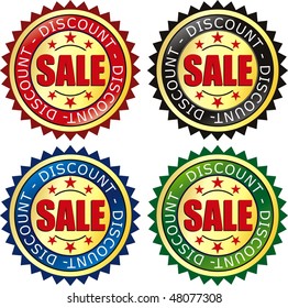 vector sale label isolated on withe background