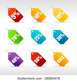 Vector sale labels