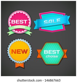 Vector sale labels set collection design template