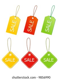 Vector sale labels or tags