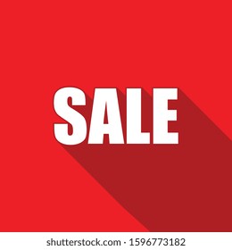 Vector Sale With Long Shadow Illustration