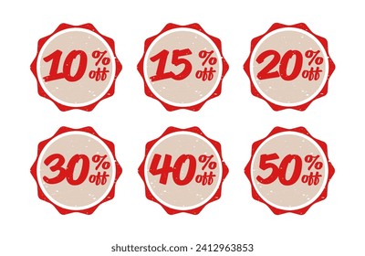Vector sale off labels set.