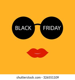 Vector Sale Poster Advertising Black Friday. Sunglasses Black Friday Sale.