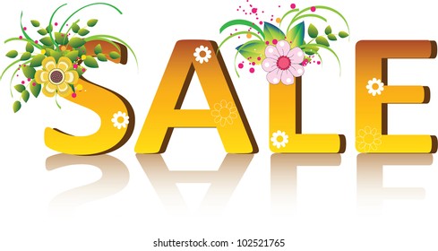 Vector sale poster design template