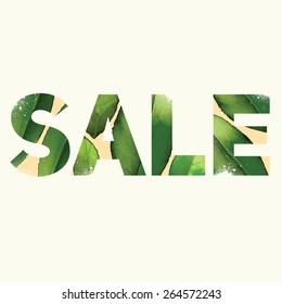 Vector sale poster with double exposure effect