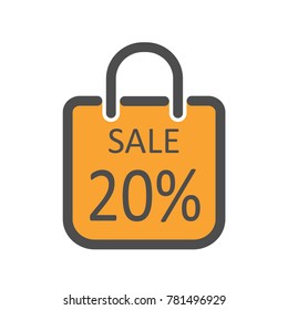 Vector sale sign Icon