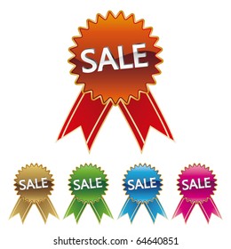 conjunto de iconos de la etiqueta de venta de vectores