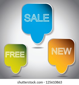 Vector sale stickers