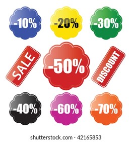 vector sale stickers