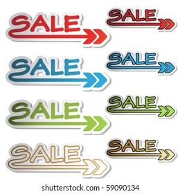 Vector sale stickers