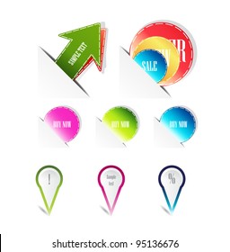 vector sale stickers