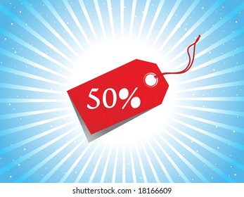 A Vector - sale tag with discount and background