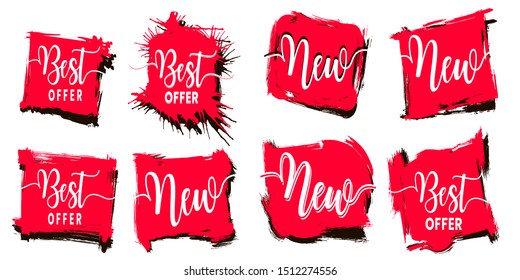 Vector sale tag with discount label. Best offer business elements design. Promotion coupon retail collection banner. Season special deal.