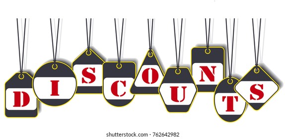 Vector Sale Tags / Labels. Discounts
