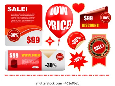 vector sale tags set