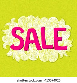 Vector sale text price banner template card tag