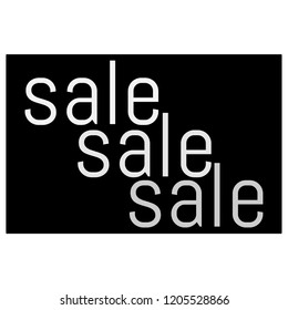 vector - Sale text written on white on black background