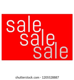 vector - Sale text written on white on red background