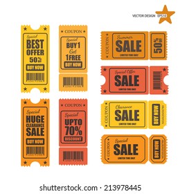 Vector Sale Tickets.