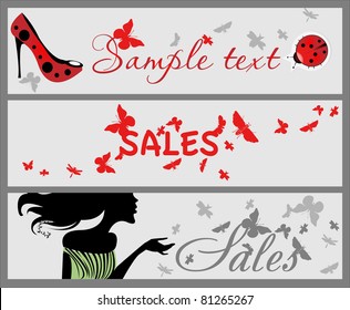 Vector sales banners. EPS 10