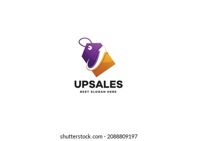 Vektorverkaufs-Up-Logo mit Pfeil