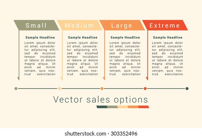 Vector sales option in minimalistic style