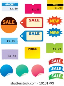 vector sales stickers - easy to edit!