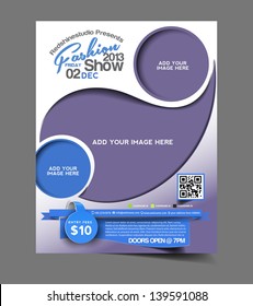 Vector salon brochure, flyer, magazine cover & poster template