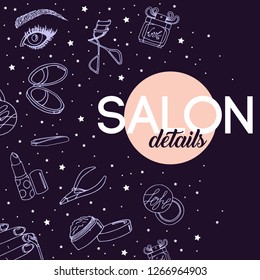 Vector Salon details on a dark background