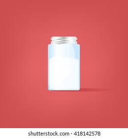 Vector salt in glass