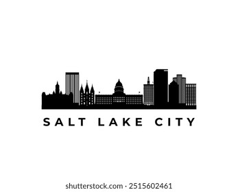 Vector Salt Lake City skyline. Travel Salt Lake City famous landmarks. Business and tourism concept for presentation, banner, web site.