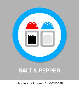 Vektorsalz und Pfefferstreuer? Symbol für Restaurantzeichen - Geschmacksstoff