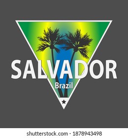 vector Salvador razil emblem Tee Design logo Sign