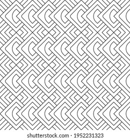 Vector same monochrome ornament. Abstract rhombuses tile.