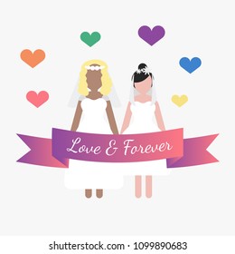 The Vector of Same Sex Couple Marriage.