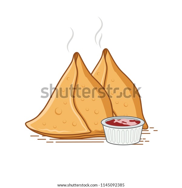 vector samosa red sauce stock vector royalty free 1145092385 https www shutterstock com image vector vector samosa red sauce 1145092385