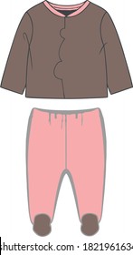 Vector Sample Of Baby Wear Garment