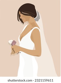 vector and sample bride illustration 