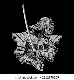 vector de samurai ronin, buena referencia de diseño