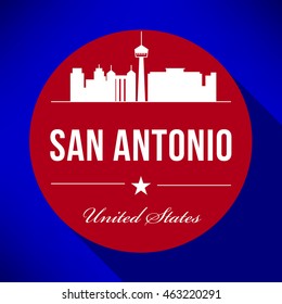 Vector San Antonio City Skyline Design