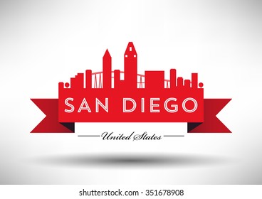 Vector San Diego Skyline Design