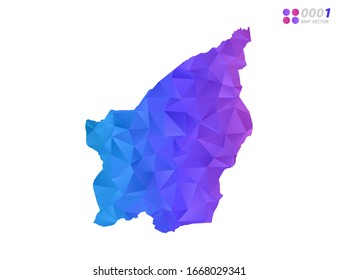 Vector San Marino cartografiar mosaico triángulo de polígono colorido con fondo blanco. degradado de estilo.
