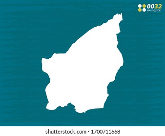 Mapa del vector de San Marino sobre fondo oscuro.