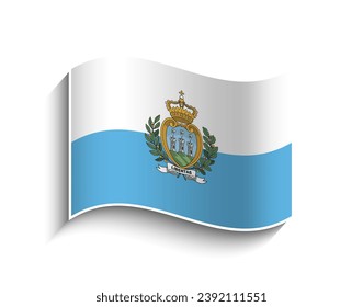 Vector San Marino waving Flag Icon