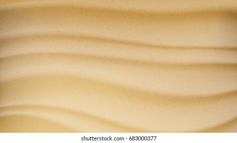 Vector Sand Beach Texture. Summer Sandy Tropical Nature Background Illustration 